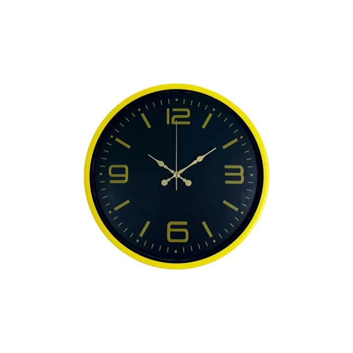 Mey İthalat® 36 Cm Sarı Dekoratif Duvar Saati