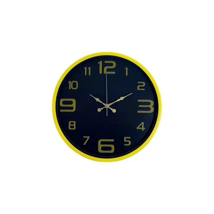 Mey İthalat® 36 Cm Sarı Gold Rakamlı Duvar Saati