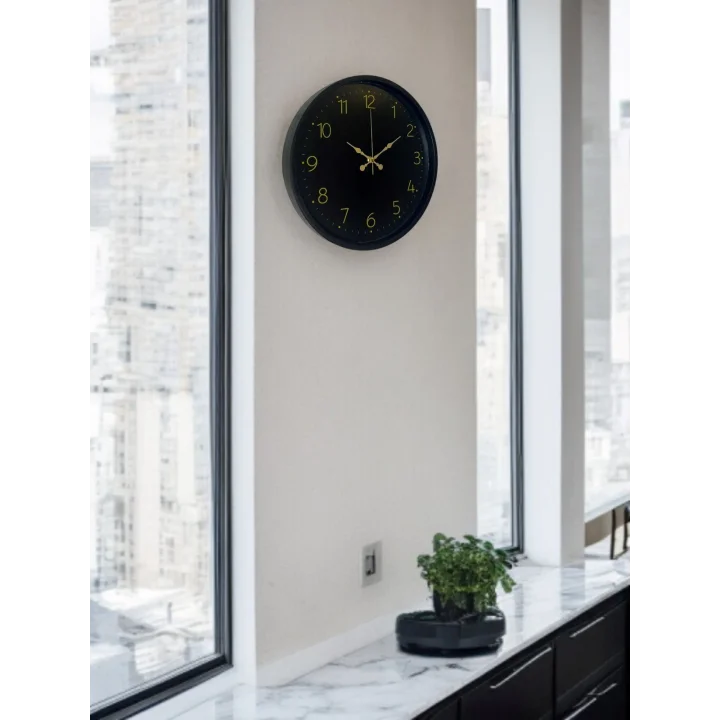 Mey İthalat® 36 Cm Siyah Asil Duvar Saati