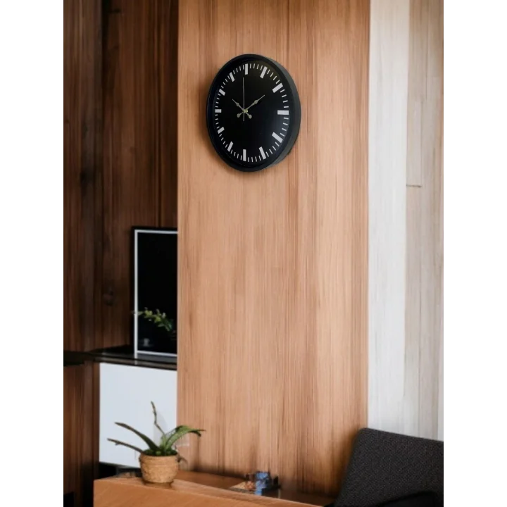 Mey İthalat® 36 Cm Siyah Dekoaratif Duvar Saati