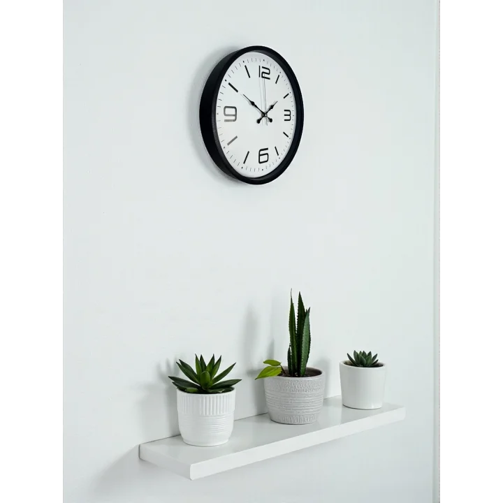 Mey İthalat® 36 Cm Siyah Dekoratif Duvar Saati