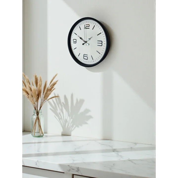 Mey İthalat® 36 Cm Siyah Dekoratif Duvar Saati