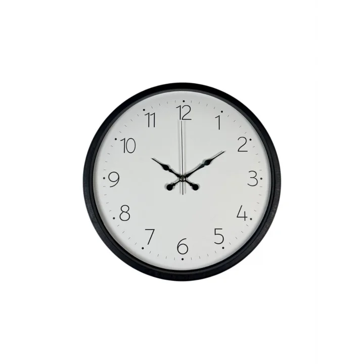 Mey İthalat® 36 Cm Siyah Dekoratif Duvar Saati