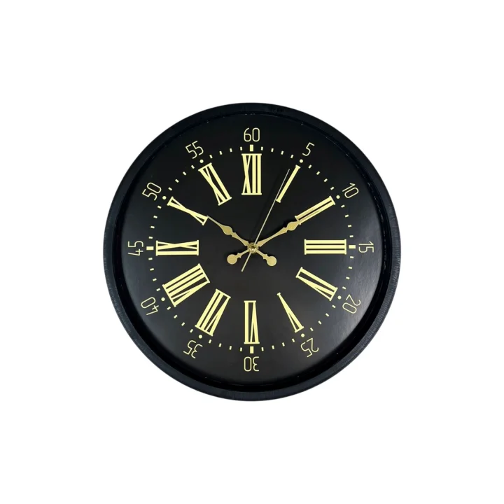 Mey İthalat® 36 Cm Siyah Modern Duvar Saati