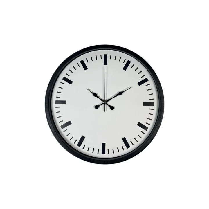 Mey İthalat® 36 Cm Siyah Sade Standart Duvar Saati