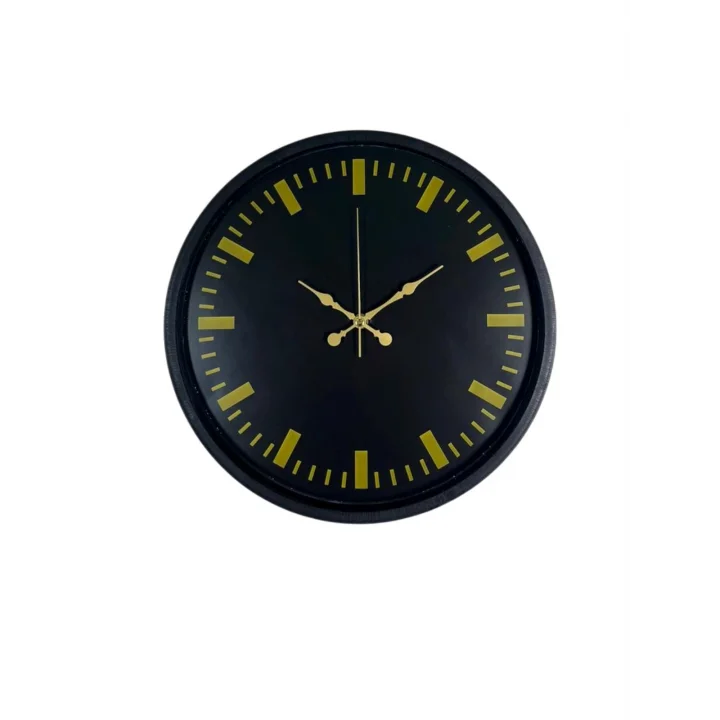 Mey İthalat® 36 Cm Siyah Şık Duvar Saati