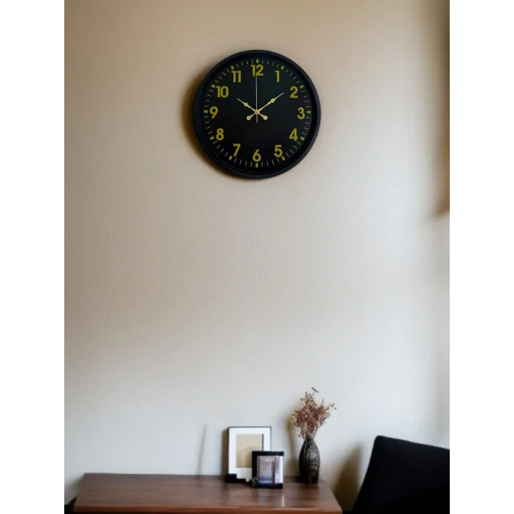 Mey İthalat® 36 Cm Siyah Standart Duvar Saati