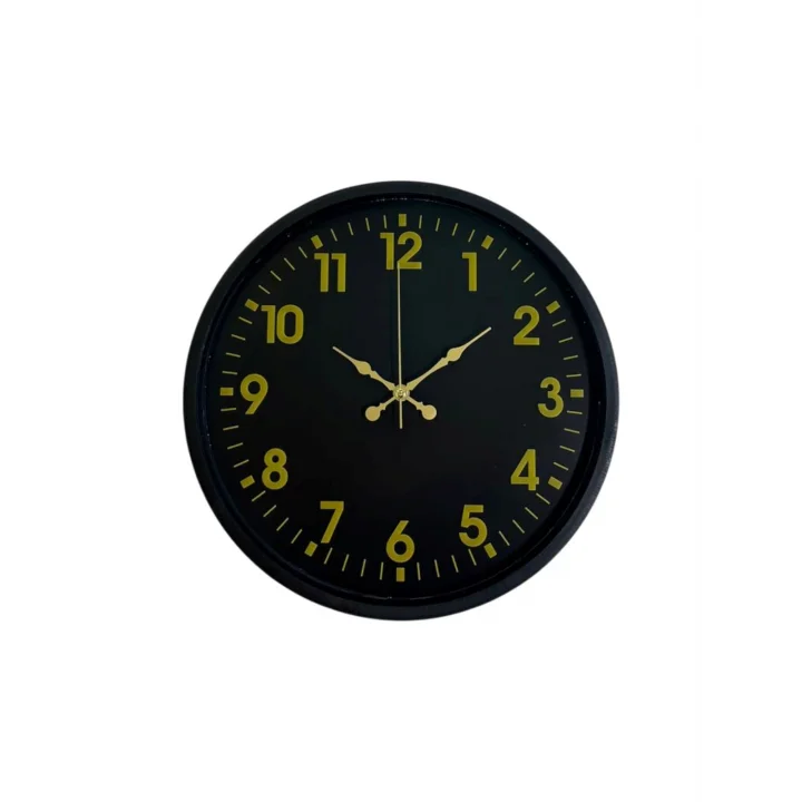 Mey İthalat® 36 Cm Siyah Standart Duvar Saati