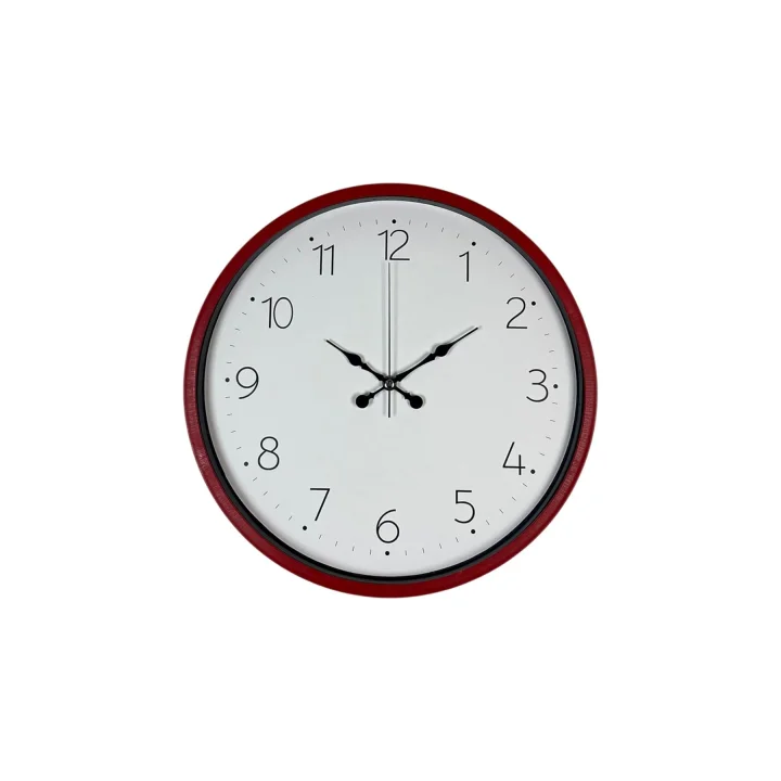 Mey İthalat® 36 Cm Standart Kırmızı Duvar Saati