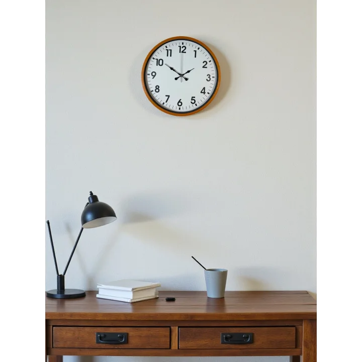 Mey İthalat® 36 Cm Standart Turuncu Duvar Saati