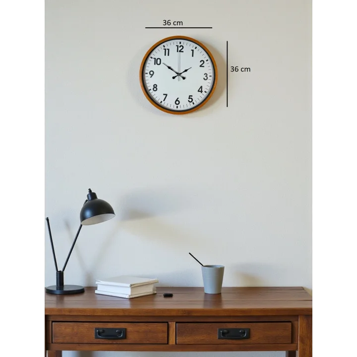 Mey İthalat® 36 Cm Standart Turuncu Duvar Saati