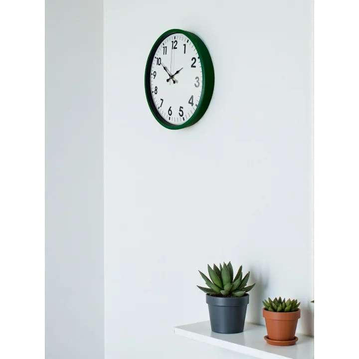 Mey İthalat® 36 Cm Standart Yeşil Duvar Saati