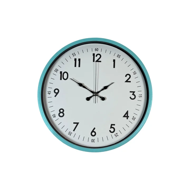 Mey İthalat® 36 Cm Turkuaz Dekoratif Duvar Saati