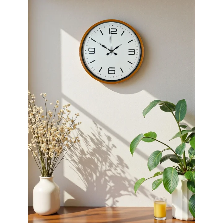 Mey İthalat® 36 Cm Turuncu Dekoratif Duvar Saati