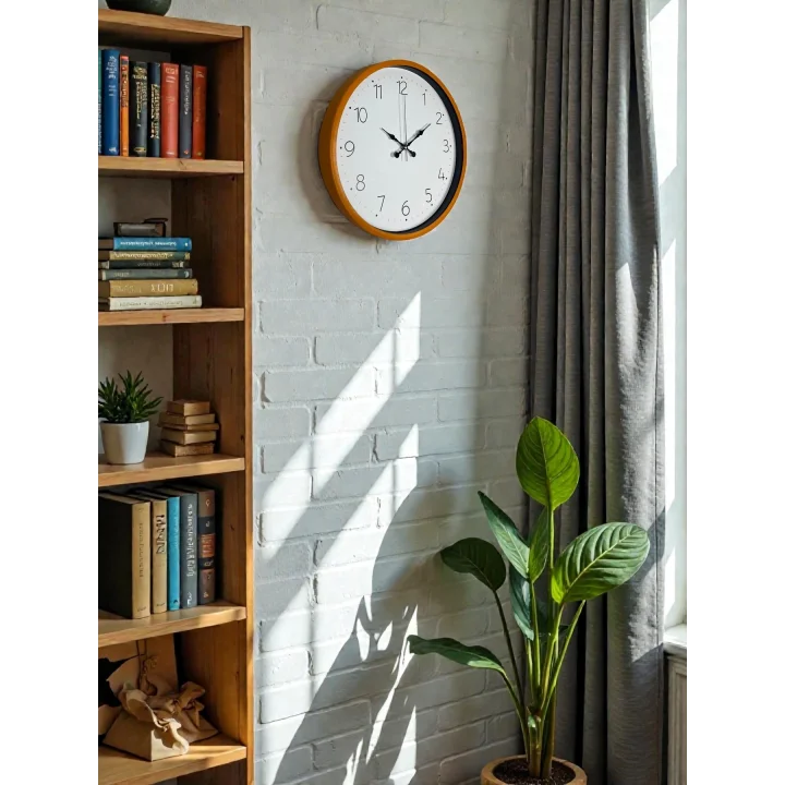 Mey İthalat® 36 Cm Turuncu Dekoratif Duvar Saati