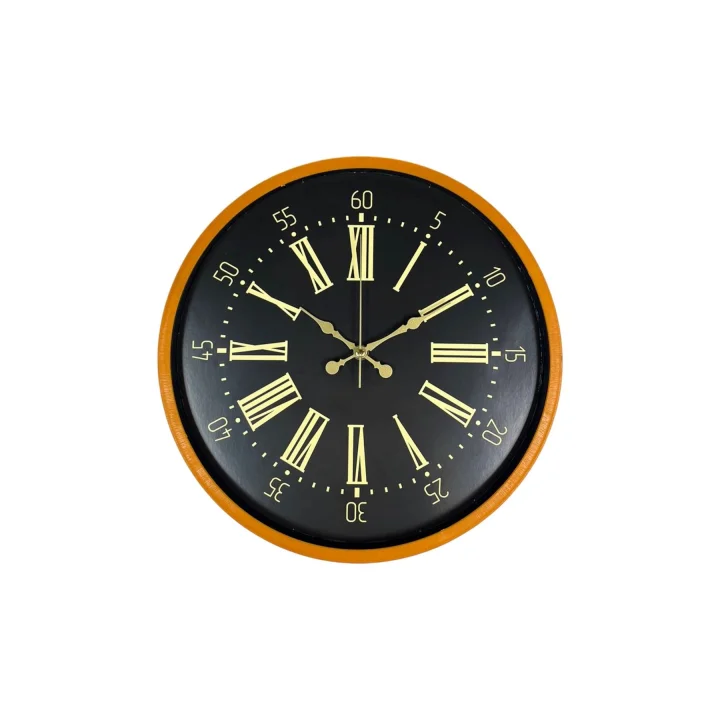 Mey İthalat® 36 Cm Turuncu Dekoratif Duvar Saati