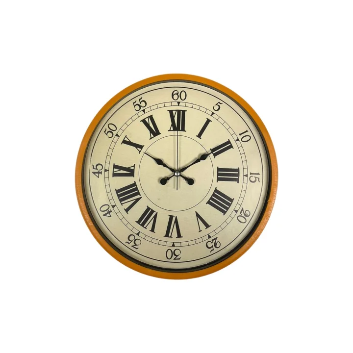 Mey İthalat® 36 Cm Turuncu Nostalji Duvar Saati