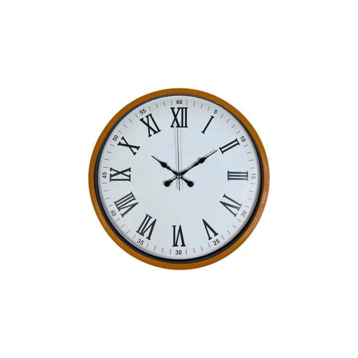 Mey İthalat® 36 Cm Turuncu Roma Rakamlı Duvar Saati