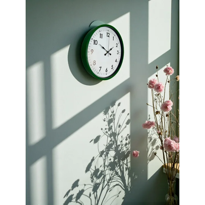 Mey İthalat® 36 Cm Yeşil Dekoratif Duvar Saati