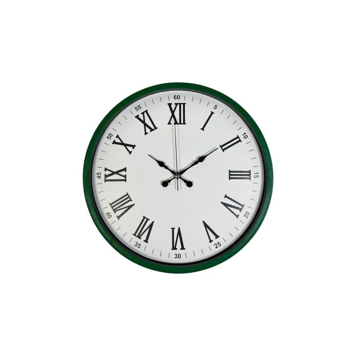 Mey İthalat® 36 Cm Yeşil Roma Rakamlı Duvar Saati