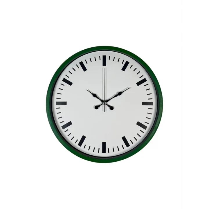 Mey İthalat® 36 Cm Yeşil Sade Dekoratif Duvar Saati