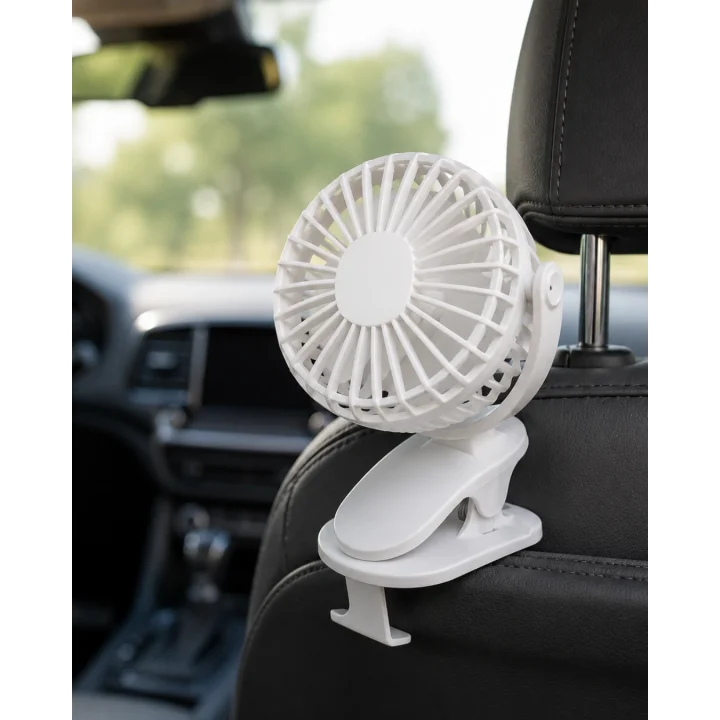 Mey İthalat® 360 Derece Dönebilen Mandallı Şarjlı Mini Masa Fanı (Kopya)