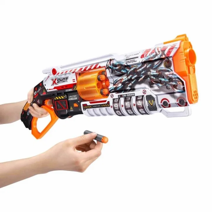 Mey İthalat® 36606 X-Shot Skins Lock Blaster 16 li Sünger Dart Atan Silah 56 cm -