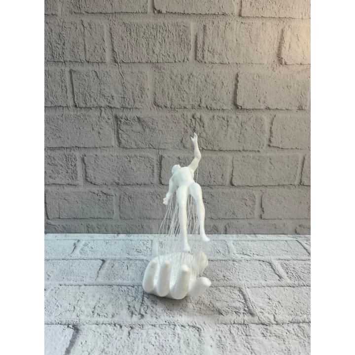 Mey İthalat® 3D El İnsan Figürü Beyaz İskandinav Tarzı Dekoratif Obje