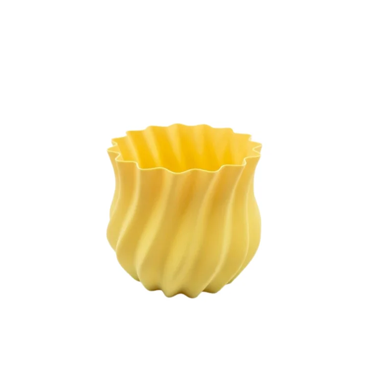 Mey İthalat® 3D KIVRIMLI VAZO SARI