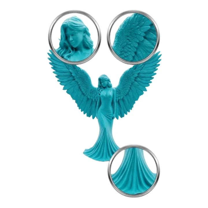 Mey İthalat® 3D MELEK İNSAN TURKUAZ