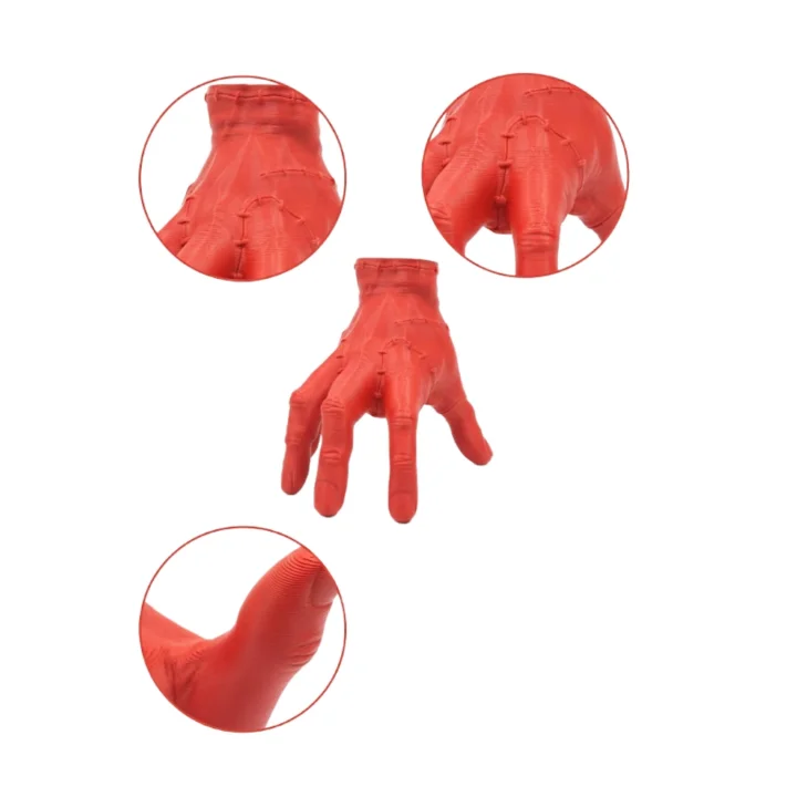 Mey İthalat® 3D Modern Kırmızı El Obje 17x16 cm Ev ve Ofis Dekorasyonu