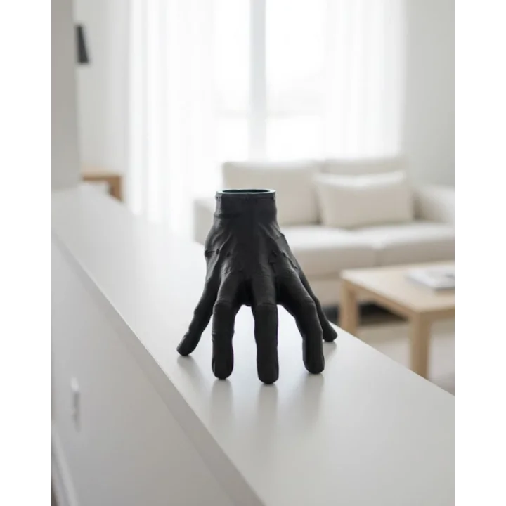 Mey İthalat® 3D Modern Siyah El Biblo 17x16 cm Ev ve Ofis Dekorasyonu