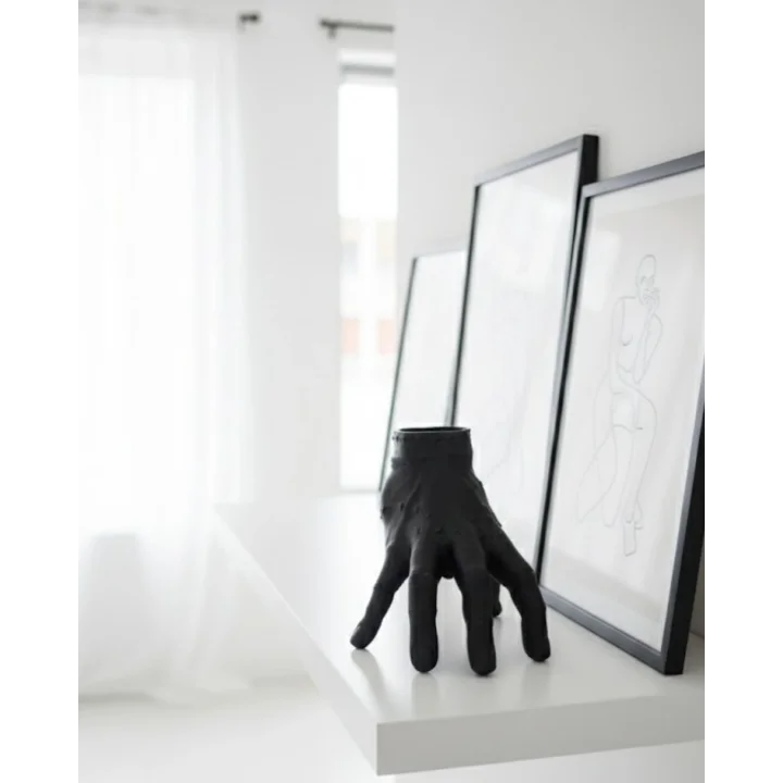 Mey İthalat® 3D Siyah El Biblo 27x22 cm İddialı Ev Dekorasyonu