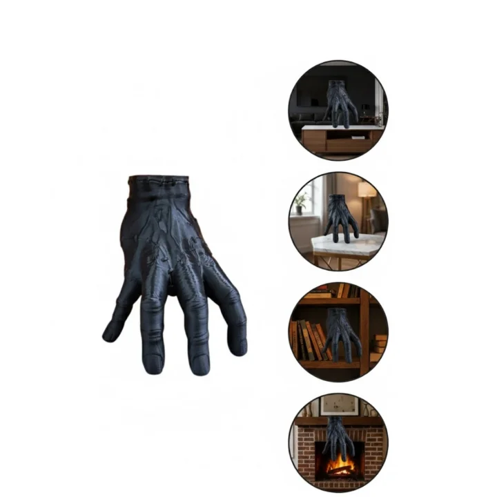 Mey İthalat® 3D Siyah El Biblo 27x22 cm İddialı Ev Dekorasyonu