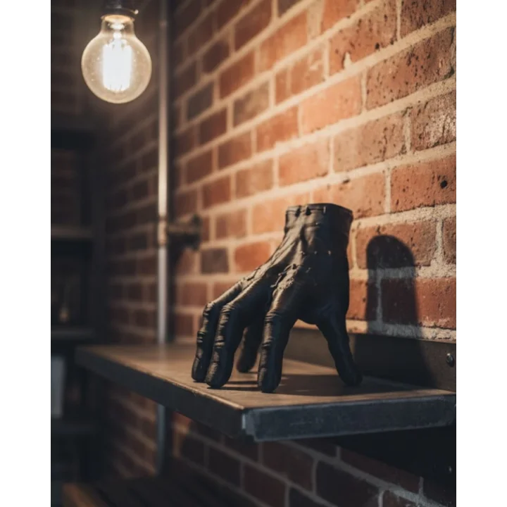 Mey İthalat® 3D Siyah El Tasarım Dekor 17x16 cm Konsol ve Şömine Üstü Obje