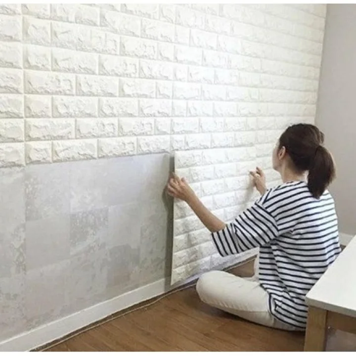 Mey İthalat® 3D Tuğla Desenli Kendinden Yapışkanlı Duvar Paneli 58x38 cm