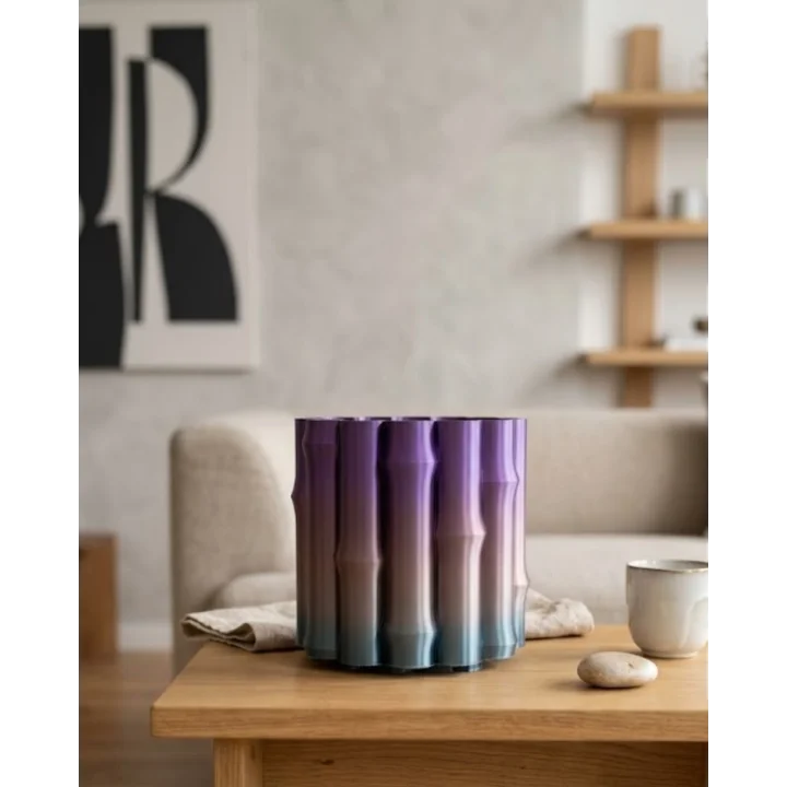 Mey İthalat® 3D VAZO MOR GRİ