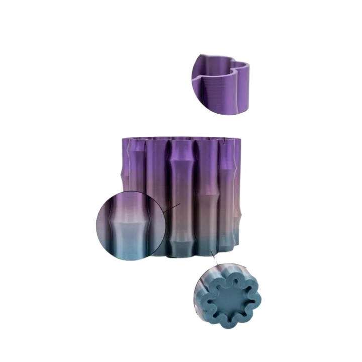 Mey İthalat® 3D VAZO MOR GRİ