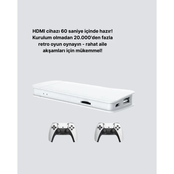Mey İthalat® 3D ve 4K Görüntü Kaliteli Çok Oyunculu Retro Oyun Konsolu