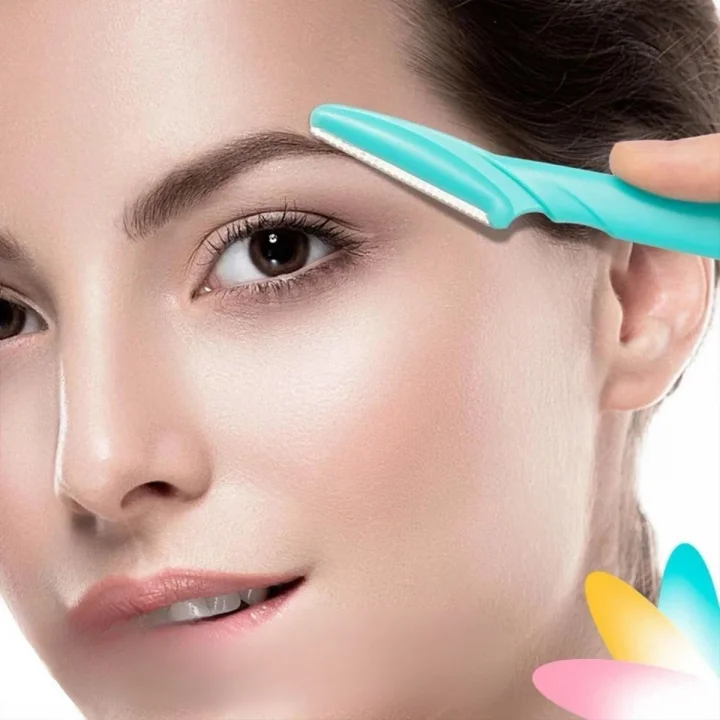 Mey İthalat®  3’lü Kadın Kaş Usturası Seti – Hassas Ciltler İçin Güvenli Yüz Tüy Temizleme Bıçağı