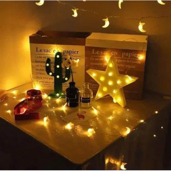 Mey İthalat® 3m 20 LED Ay Figürlü Gün Işığı Lamba