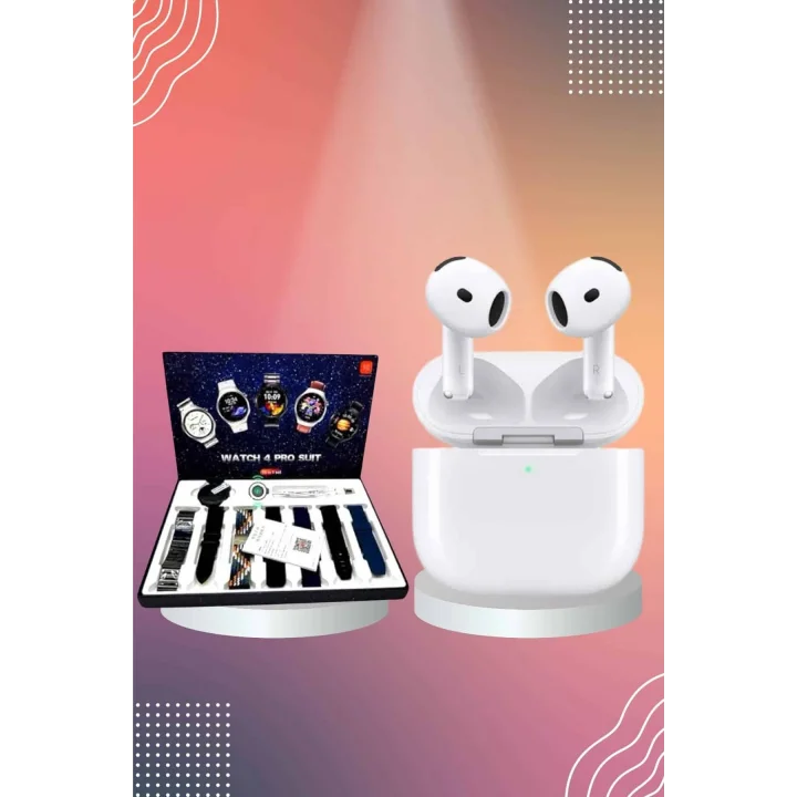 Mey İthalat® 3.Nesil TWS Bluetooth Kulaklık Bluetooth Bağlantılı Akıllı Saat Amoled Ekran Plastik Hasır Kordon