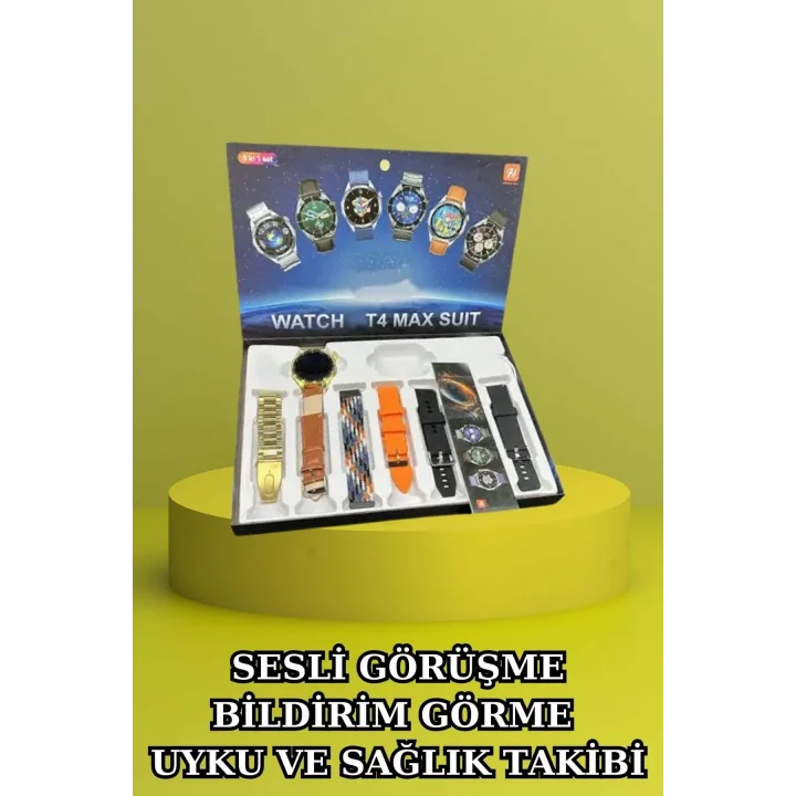 Mey İthalat® 3.Nesil TWS Bluetooth Kulaklık Bluetooth Bağlantılı Akıllı Saat Amoled Ekran Plastik Hasır Kordon