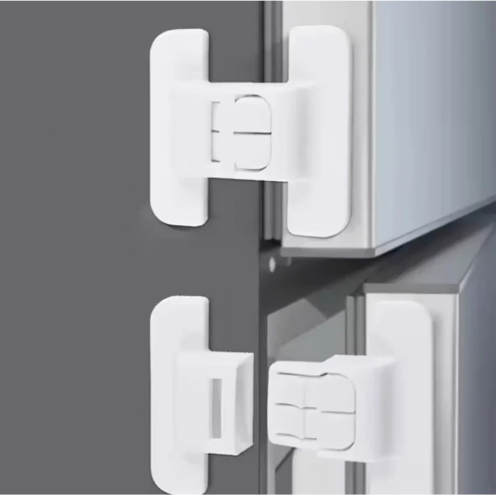 Mey İthalat® 4 Adet Buzdolabı, Çekmece ve Dolap Kapağı Çocuk Kilidi