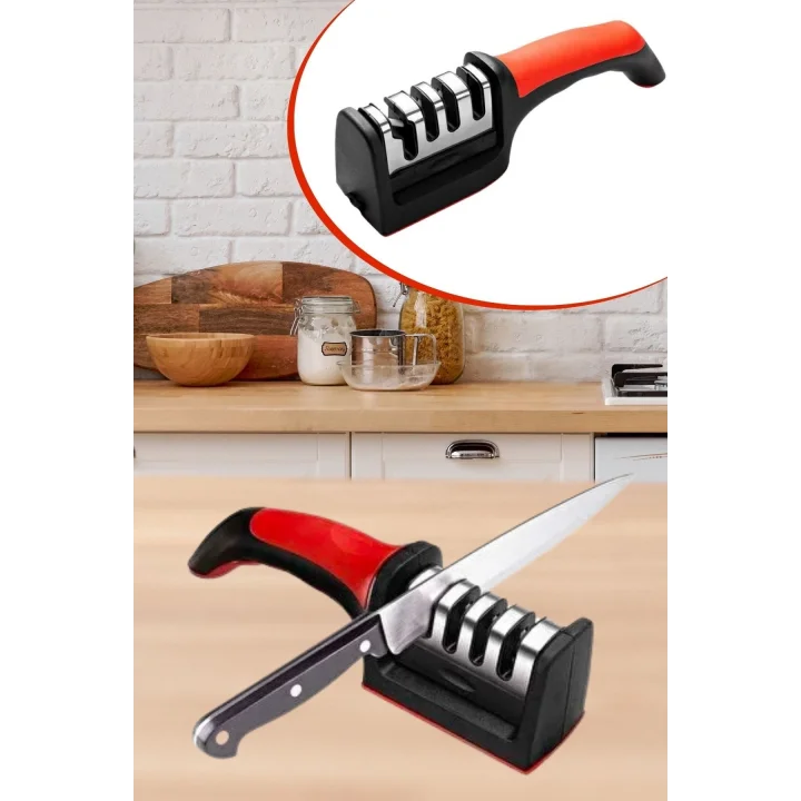 Mey İthalat®   4 Aşamaları Kaymaz Taban Hızlı Bıçak Makas Bileme Aracı