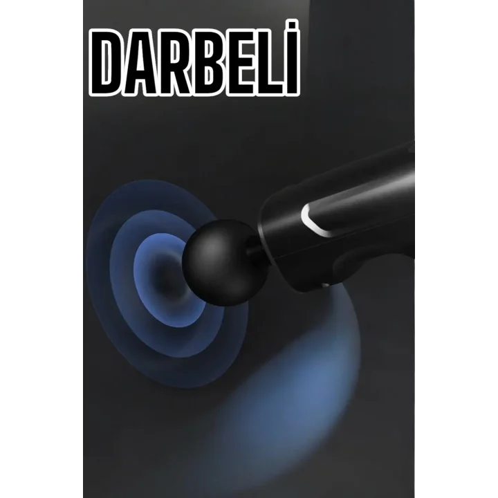 Mey İthalat® 4 Başlıklı Darbeli Şarjlı Masaj Aleti Tabancası Kablosuz