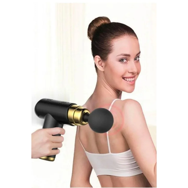 Mey İthalat®  4 Başlıklı USB Şarj Olabilen Masaj Tabancası