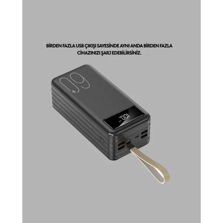 Mey İthalat® 4 Çıkışlı Hızlı Şarj Destekli Powerbank Yeni Nesil