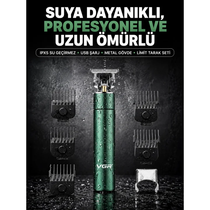 Mey İthalat® 4 Limit Taraklı IPX5 Su Geçirmez Saç Kesme Makinesi