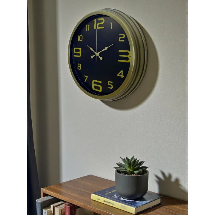 Mey İthalat® 40 Cm Metal Eskitme Vintage Duvar Saati